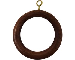 Set Houten Gordijnringen met Haken voor Diverse Gordijnroedes