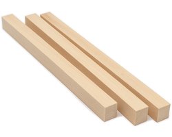 Set knutselhout voor kinderen of volwassenen (2.5x2.5x40 cm, 10 stuks)