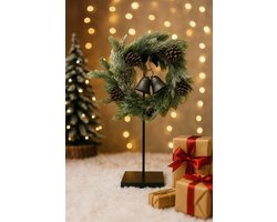 Set krans standaard & bellen kerst | 374348 | Home Sweet Home | Landelijke Woonstijl