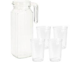 Set kruik en glazen Excellent Houseware ye9000500 200 ml 1,1 L 5 Onderdelen