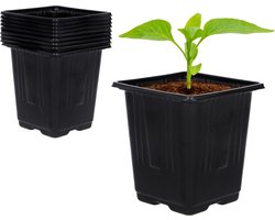 Set kunststof potten 9 st. 9x9x10cm