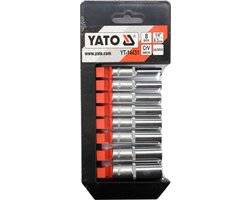 Set lange doppen 1/4 inch 8 stuks YT-14431 Yato