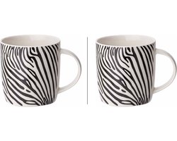 Set met 2 kwalitatieve koffiemokken met oor - Cosy&Trendy - ANIMAL LEOPARD