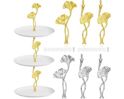 Set met Stangen voor Etagère - 2 Stuks voor 2- tot 3-Laagse Taartstandaards, Perfect voor Verjaardagen en Bruiloften, Decoratieve Taartpresentatie