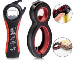 Set Multifunctionele Openers 6-in-1 en 5-in-1- Alles Opener - Keukenhulp - Bierflesopener - Potopener - Blikopener - Conservenblikken, Glazenpotten, Gesealde Zakken, Drankblikjes, Pet Flessen, Blisters Wijnflessen, Schroefdoppen