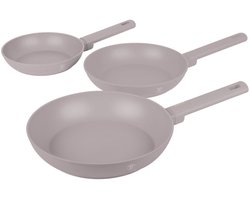 SET OF 3 TITANIUM PANS BERLINGER HAUS BH-8108 TAUPE
