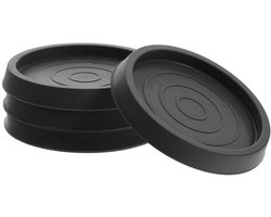Set of 4 Non-Slip Furniture Pads - Round Furniture Leg Protectors - Rubber Material - Black - Round Shape - Used to protect floors and furniture - Suitable for bed and sofa anti-slip pads - Inner diameter 2.5 inches - 76*76*9 mm (outer dimensions)