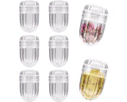 Set of 8 Plastic Tea Infusers for Wide Neck Bottles - Reusable Transparent Tea Diffuser - Tea Filter Holder voor Cup - Mug en Teapot (Transparent)