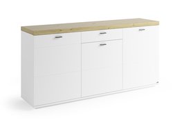 Set One Lancaster TYP 55 dressoir gedemonteerd wit/eiken Artisan