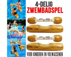 SET Opblaasbaar Boomstam Zwembadspel 4-delig - Zwembad Spel - Strand Zee ZwembadSpeelgoed - Waterplezier - Vakantie - Tot 80 kg - 4 delig