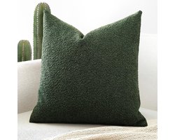 Set van 1 Decoratieve Kussenhoezen 45 x 45 cm in Bosgroen