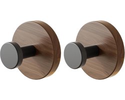 Set van 10 douchehaakjes met zuignappen, afneembare handdoekhaakjes, geschikt voor badkamerramen, glazen deuren en muren (bruin)