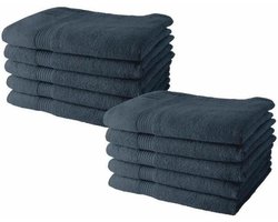 Set van 10 Grijze Handdoeken 70 x 130 cm - Merkloos