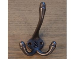 Set van 10 kapstokhaken grijs 'Triple'