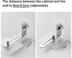 Set van 10 paar meubelbevestigingsbanden, meubelmuurankers, anti-kantelankers, bevestig meubels zonder te boren