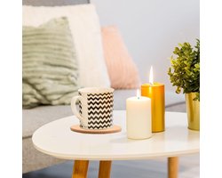 Set van 10 ronde kurk onderzetters voor dranken - Absorberende kurkmat - Herbruikbare onderzetters voor eettafel - Multifunctionele kurkmat voor salontafel en bar - Bruin.