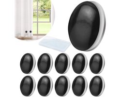 Set van 10 ronde magnetische gordijngewichten, sterke douchegordijnmagneten, waterdicht, geschikt voor gordijnen, douchegordijnen en tafelkleden (zwart)