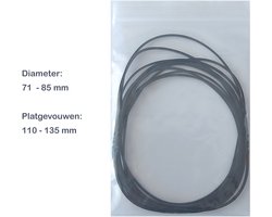 Set van 10 Vierkante Rubberen Aandrijf Riemen / Snaren voor Cassettedecks en Kinderspeelgoed - Extra Groot