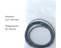 Set van 10 Vierkante Rubberen Aandrijf Riemen / Snaren voor Cassettedecks en Kinderspeelgoed - Groot