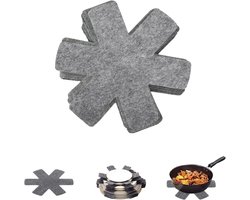 Set van 10 Vilt Pot Beschermers - 26 cm - Antislip Pan Coasters voor Tefal/WMF/Elo Pannen - Keukenaccessoires om Meubels te Beschermen en Levensduur van de Pan te Verlengen - Grijs