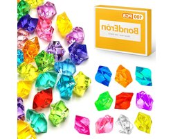 Set van 100 Kleurrijke Acrylaat Diamanten en Edelstenen, Glitterstenen voor Knutselen, Tafelversiering en Schatzoekdecoratie