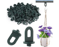 Set van 100 Sterke Kassenclips, Duurzame Oogjes met Hoge Draagkracht, Plastic Hangers voor Kassen, Plantensteun en Tuinaccessoires