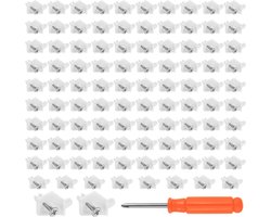 Set van 100 Vervangende Steunen voor Planken, 5 mm Plankdragers, Geschikt voor IKEA PAX en COMPLEMENT, Wit, Ideaal voor Glazen Planken en Opbergrekken