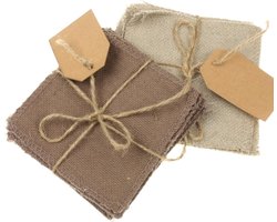Set van 12 Beige en Taupe Glazen Onderzetters - 10 cm, Ideaal voor Dranken, Tafelmatten en Bescherming tegen Kringen