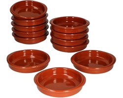 Set van 12 cazuela kleikommen Bernd met handvatten 12cm S - 99510