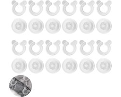 Set van 12 dekbedklemmen - Veilig kliksysteem (geen pinnen) - Voor hoeslakens en douchegordijnen - Houdt dekbedden, dekens en dekbedovertrekken op hun plaats - Beddengoedaccessoires