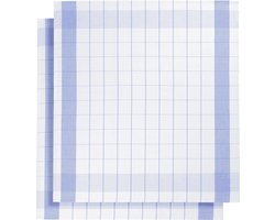 set van 12 keukenhanddoeken - De Witte Lietaer - kleur wit/blauw