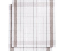 set van 12 keukenhanddoeken - De Witte Lietaer - kleur wit/bruin