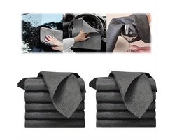 Set van 12 magische glazen doeken, geen sporen, geen watermerk, schoonmaakdoekje, schoonmaakgereedschap, microvezeldoek, snel schone handdoeken, schuursponsje