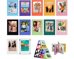 Set van 12 Magnetische Fotolijsten - 3 Inch Mini Fotolijsten voor Koelkast - Kleurrijke DIY Fotolijsten voor Meerdere Foto's in 12 Kleuren