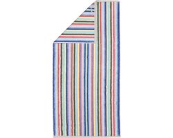 Set van 12 Multicolor Gestreepte Handdoeken 50x100 cm - Zacht en Pluizig Badstof