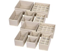 Set van 12 Opvouwbare Ladekasten Organizers voor Ondergoed, Sokken en Kleding