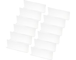 Set van 12 Plankverdelers voor Kastorganisatie, Acryl Separatoren voor Keuken en Slaapkamer, Helder en Duurzaam