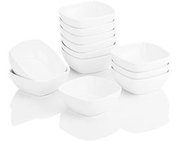 Set van 12 Porseleinen Mini Muffin Bakvormen - 170ml, 10cm - Ramekins voor Crème Brûlée, Soufflé & Dips