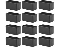Set van 12 Rubber Voetenbeschermers voor Stoelen en Tafels - Ideaal voor Houten Vloeren, Antislip en Krassenbescherming (20x30mm)