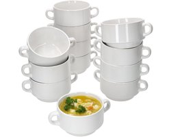 Set van 12 Stiva soepkommen wit 250 ml
