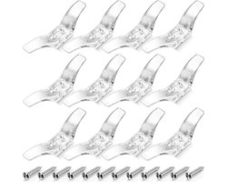 Set van 12 transparante koordopwindhaken- 55 mm gordijnkoordhaak