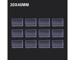 Set van 12 Transparante Stoelpoot Beschermers van PVC voor Houten Vloeren - Meubelvoetjes en Tafelpoten (20x40mm)