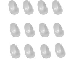 Set van 12 witte zelfklevende mini haken Fackelmann Tecno
