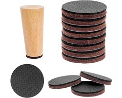 Set van 12 Zelfklevende Antislip Pads - 50mm Ronde Rubber Beschermers voor Meubels, Vloerbescherming voor Bed- en Kastpoten