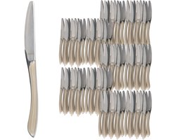 Set van 120 BEAUTY bestekmessen taupe - 805529