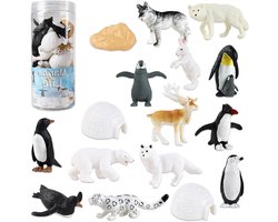 Set van 16 Realistische Handgeschilderde PVC Dierenfiguren - Educatief Speelgoed voor Kinderen, Veilig en Duurzaam, Perfect als Cadeau voor Jongens en Meisjes