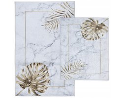 Set van 2 Antislip Badmatten - Trendy Marmer Design