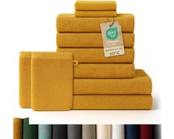 Set van 2 Badhanddoeken 70x140 - Zacht en Absorberend 100% Katoen - Oeko-Tex 100 Gecertificeerd - Donkergroen