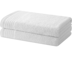 Set van 2 badhanddoeken of douchehanddoeken, 100% katoen, 480 g/m², 130 x 65 cm