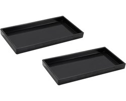 Set van 2 Badkamer Prullenbakken - Klein Dienblad - Toiletreservoir Opbergbak - Antislip Rechthoekig Plastic Klein Dienblad Voor Badkamer Toiletblad Dressoir